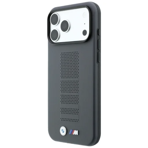 Apple iPhone 18 Pro / 17 Pro szürke BMW M Blue Perfo Metal Logo MagSafe tok - 2