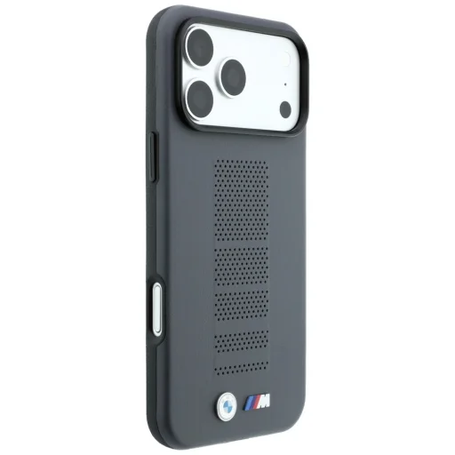 BMW iPhone 18 Pro Max / 17 Pro Max szürke M Blue Perfo Metal Logo MagSafe tok - 4