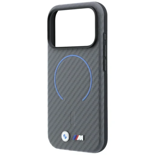 Apple iPhone 18 Pro / 17 Pro antracitszürke BMW M Carbon Printed Ring MagSafe tok - 6