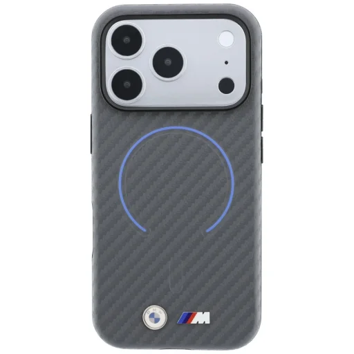 Apple iPhone 18 Pro Max / 17 Pro Max antracit BMW M Carbon Printed Ring MagSafe tok - 3