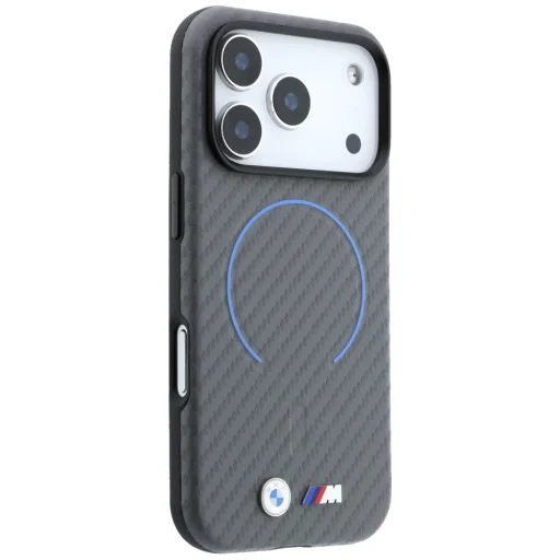 Apple iPhone 18 Pro Max / 17 Pro Max antracit BMW M Carbon Printed Ring MagSafe tok - 4