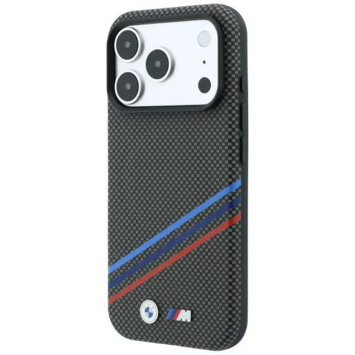 iPhone 18 Pro Max / 17 Pro Max antracit BMW M Quadrille Kevlar Print MagSafe hátlap tok - 2