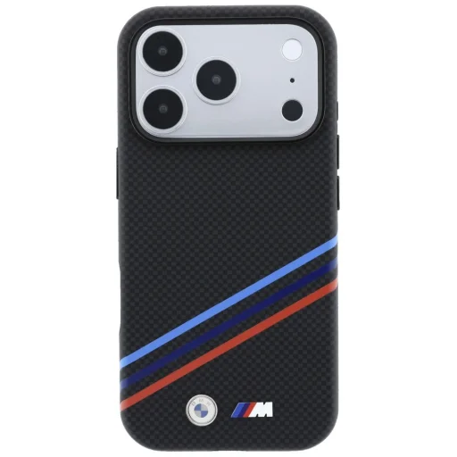 iPhone 18 Pro Max / 17 Pro Max fekete BMW M Quadrille Kevlar Print MagSafe tok - 3