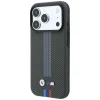 iPhone 18 Pro / 17 Pro antracitszürke BMW M Quadrille Kevlar Tricolor Print Lines MagSafe hátlap tok thumbnail