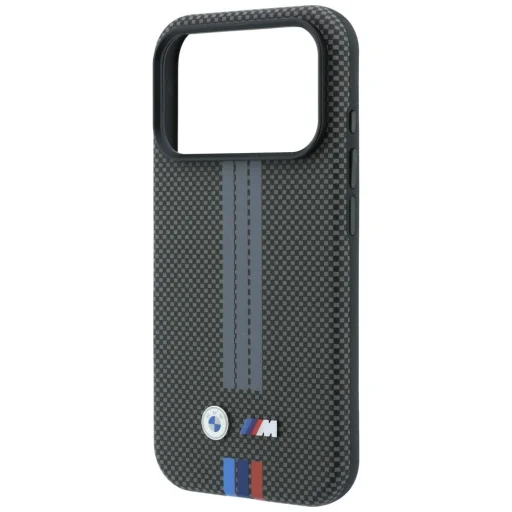 iPhone 18 Pro / 17 Pro antracitszürke BMW M Quadrille Kevlar Tricolor Print Lines MagSafe hátlap tok - 6