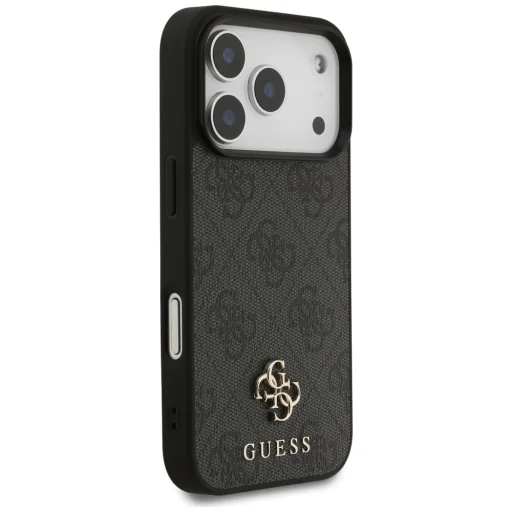 iPhone 18 Pro / 17 Pro fekete Guess 4G Small Classic Logo MagSafe tok - 4