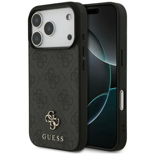 iPhone 18 Pro / 17 Pro fekete Guess 4G Small Classic Logo MagSafe tok - 1