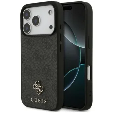 iPhone 18 Pro / 17 Pro čierne puzdro Guess 4G Small Classic Logo MagSafe