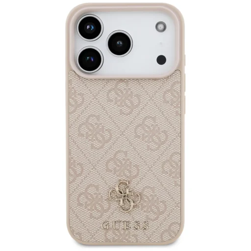 Apple iPhone 18 Pro / 17 Pro rózsaszín Guess 4G Small Classic Logo MagSafe hátlap tok - 3