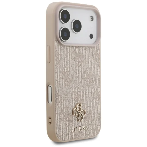 Apple iPhone 18 Pro / 17 Pro rózsaszín Guess 4G Small Classic Logo MagSafe hátlap tok - 4