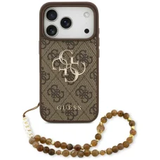 Apple iPhone 18 Pro / 17 Pro barna Guess 4G Strap 4G Classic Logo tok