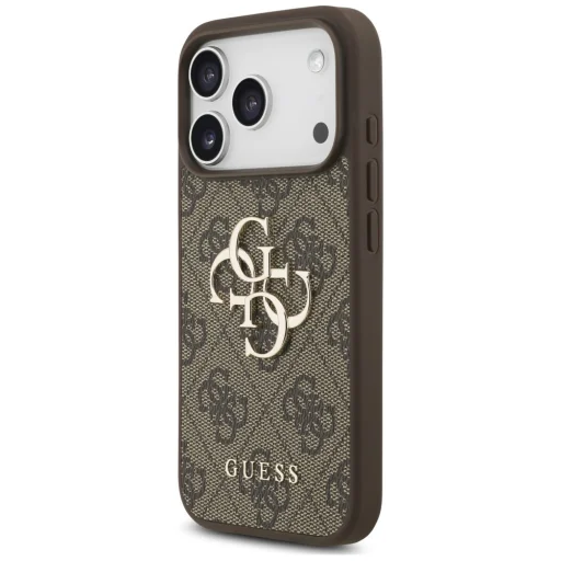 Apple iPhone 18 Pro / 17 Pro barna Guess 4G Strap 4G Classic Logo tok - 3