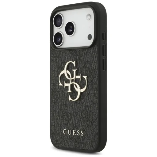 iPhone 18 Pro / 17 Pro fekete Guess 4G Strap 4G Classic Logo védőtok - 3