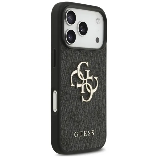 iPhone 18 Pro / 17 Pro fekete Guess 4G Strap 4G Classic Logo védőtok - 4