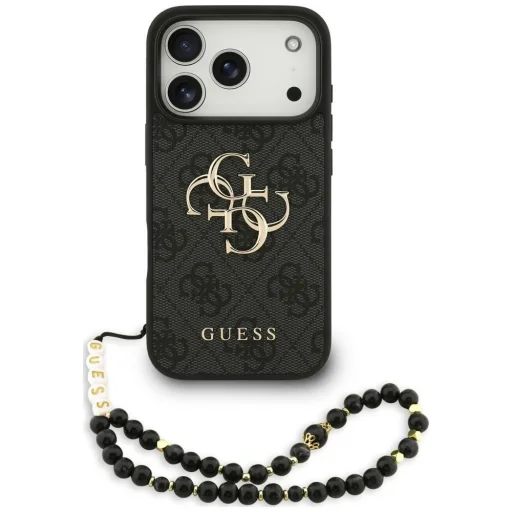 iPhone 18 Pro / 17 Pro fekete Guess 4G Strap 4G Classic Logo védőtok - 1
