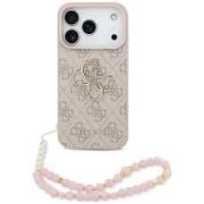 Apple iPhone 18 Pro / 17 Pro Rózsaszín Guess 4G Strap 4G Classic Logo hátlap tok