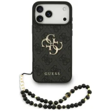 Apple iPhone 18 Pro Max / 17 Pro Max fekete Guess 4G Strap 4G Classic Logo kemény hátlap tok