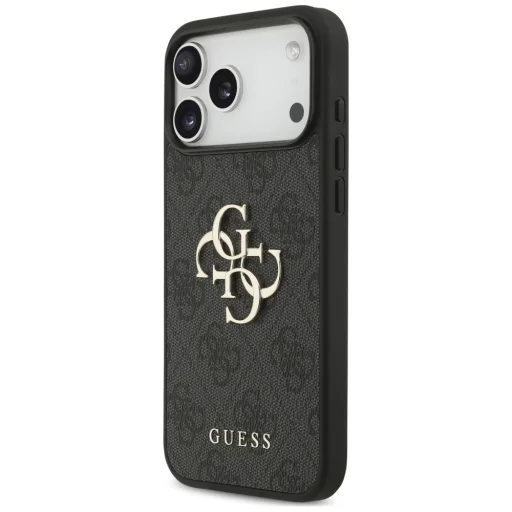 Apple iPhone 18 Pro Max / 17 Pro Max fekete Guess 4G Strap 4G Classic Logo kemény hátlap tok - 3
