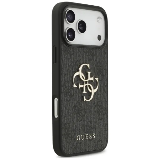 Apple iPhone 18 Pro Max / 17 Pro Max fekete Guess 4G Strap 4G Classic Logo kemény hátlap tok - 4