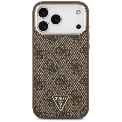 Apple iPhone 18 Pro Max / 17 Pro Max hnedo-strieborné puzdro Guess 4G Triangle Logo MagSafe - 3