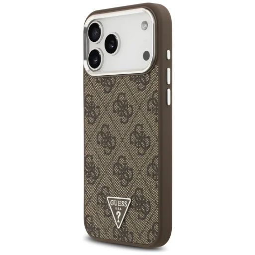 Apple iPhone 18 Pro Max / 17 Pro Max barna-ezüst Guess 4G Triangle Logo MagSafe tok - 2