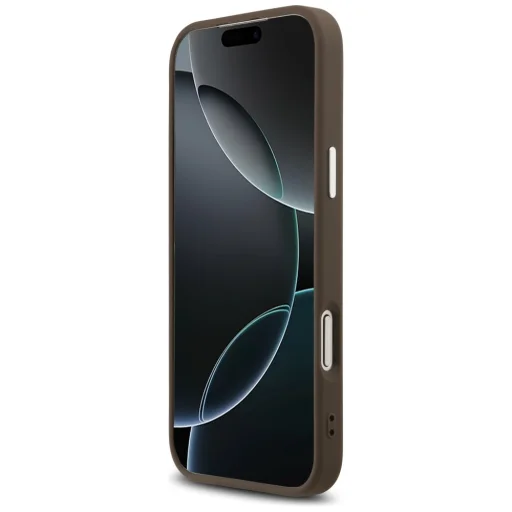 Apple iPhone 18 Pro Max / 17 Pro Max barna-ezüst Guess 4G Triangle Logo MagSafe tok - 5