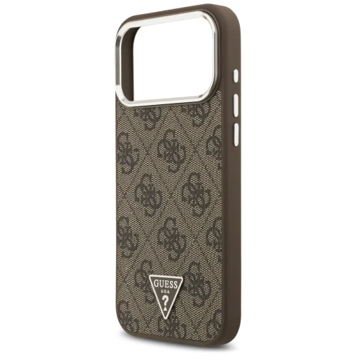 Apple iPhone 18 Pro Max / 17 Pro Max barna-ezüst Guess 4G Triangle Logo MagSafe tok - 6