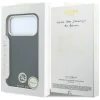 Apple iPhone 18 Pro Max / 17 Pro Max fekete Guess Grained Round Strass Logo MagSafe tok thumbnail
