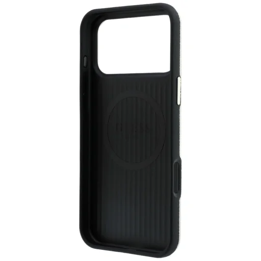 iPhone 18 Pro Max / 17 Pro Max béžový Guess Grained Round Strass Logo MagSafe kryt - 7