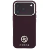 Apple iPhone 18 Pro Max / 17 Pro Max bordó Guess Grained Round Strass Logo MagSafe tok thumbnail