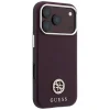Apple iPhone 18 Pro Max / 17 Pro Max bordó Guess Grained Round Strass Logo MagSafe tok thumbnail