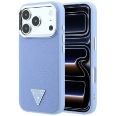 iPhone 18 Pro Max / 17 Pro Max Kék Guess Grained Triangle Logo MagSafe tok
