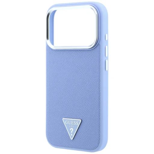 Modré puzdro Guess Grained Triangle Logo MagSafe pre iPhone 18 Pro Max / 17 Pro Max - 6