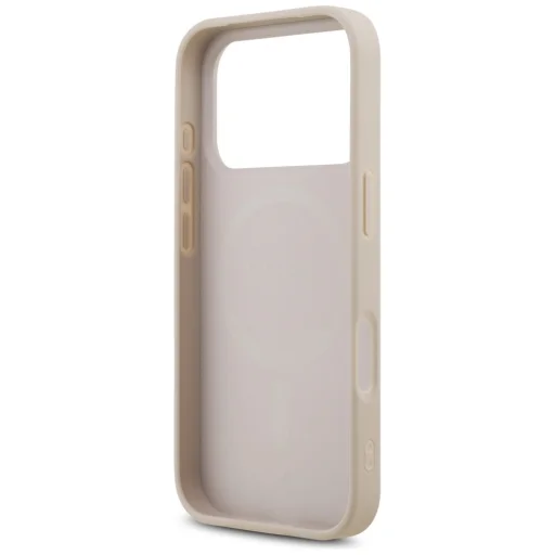 iPhone 18 Pro / 17 Pro rózsaszín Guess Leather 4G Triangle Strass MagSafe hátlap tok - 7