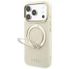 iPhone 18 Pro Max / 17 Pro Max bézs Guess Ring Stand 360 Grained Classic Logo MagSafe hátlap tok thumbnail