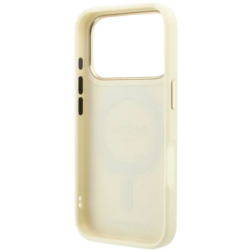 iPhone 18 Pro Max / 17 Pro Max bézs Guess Ring Stand 360 Grained Classic Logo MagSafe hátlap tok - 7