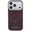 Apple iPhone 18 Pro Max / 17 Pro Max bordové Guess puzdro s 360° prstencovým stojanom Grained Classic Logo MagSafe thumbnail