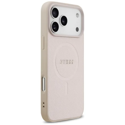 iPhone 18 Pro Max / iPhone 17 Pro Max rózsaszín Guess Saffiano Classic Logo MagSafe tok - 4