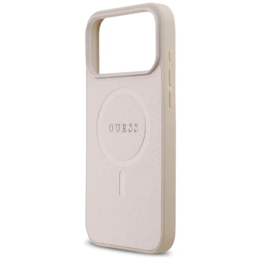 iPhone 18 Pro Max / iPhone 17 Pro Max rózsaszín Guess Saffiano Classic Logo MagSafe tok - 6