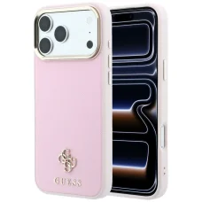 Apple iPhone 18 Pro Max / 17 Pro Max ružové puzdro Guess Saffiano Small 4G & Classic Logo MagSafe