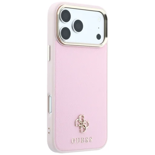 Apple iPhone 18 Pro Max / 17 Pro Max ružové puzdro Guess Saffiano Small 4G & Classic Logo MagSafe - 4