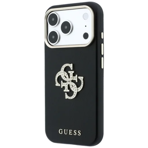 Apple iPhone 18 Pro / iPhone 17 Pro fekete Guess Smooth & Big Strass Logo tok - 2
