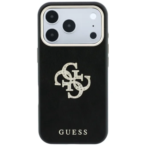 Apple iPhone 18 Pro / iPhone 17 Pro čierne puzdro Guess Smooth & Big Strass Logo - 3