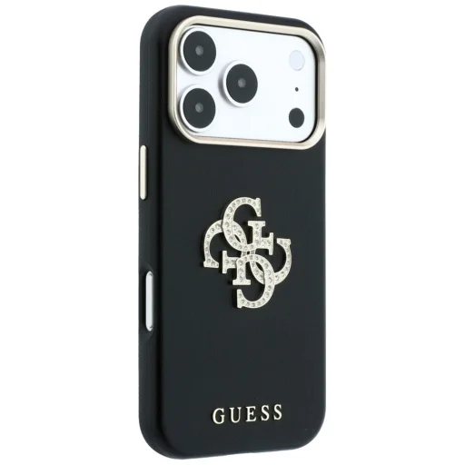 Apple iPhone 18 Pro / iPhone 17 Pro fekete Guess Smooth & Big Strass Logo tok - 4
