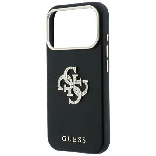 Apple iPhone 18 Pro / iPhone 17 Pro fekete Guess Smooth & Big Strass Logo tok - 6
