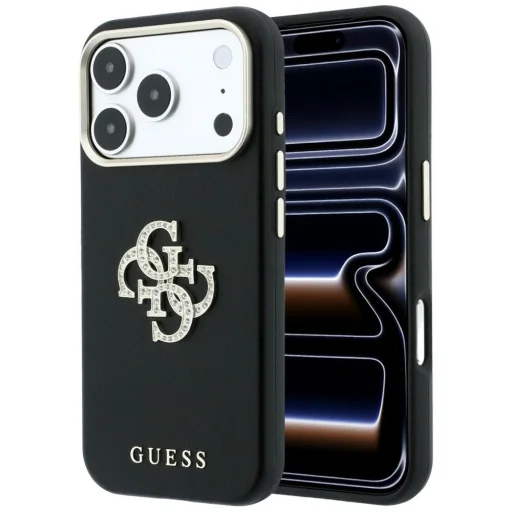 Apple iPhone 18 Pro / iPhone 17 Pro čierne puzdro Guess Smooth & Big Strass Logo - 1