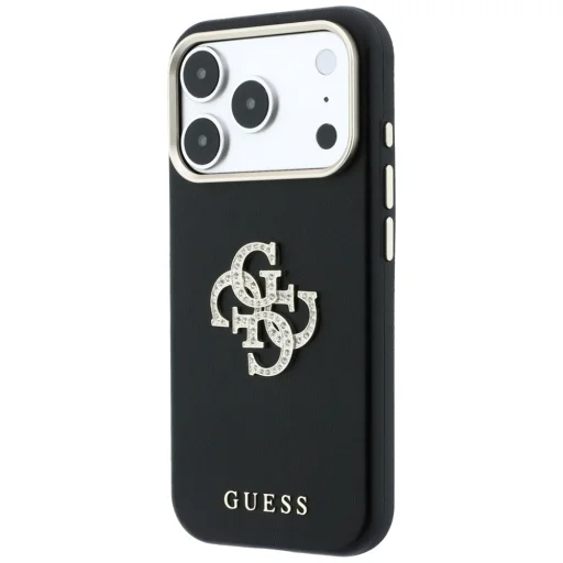 iPhone 18 Pro Max / 17 Pro Max fekete Guess Smooth & Big Strass Logo tok - 2