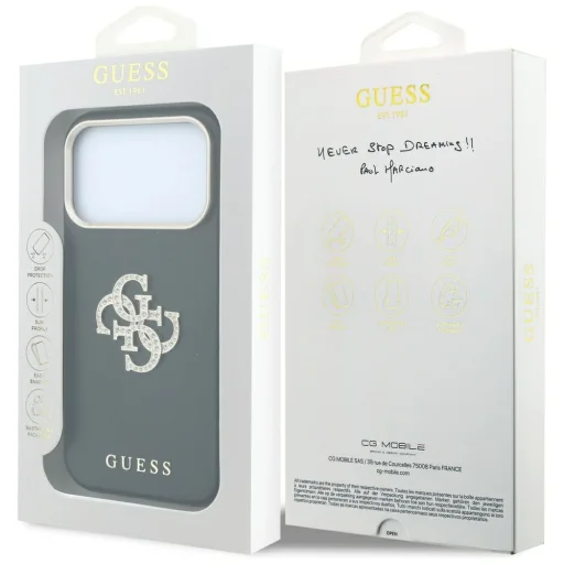 iPhone 18 Pro Max / 17 Pro Max čierne puzdro Guess Smooth & Big Strass Logo - 8