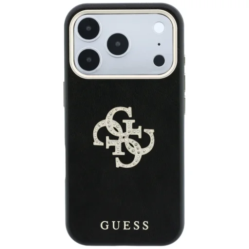 iPhone 18 Pro Max / 17 Pro Max fekete Guess Smooth & Big Strass Logo tok - 3