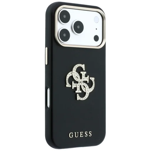 iPhone 18 Pro Max / 17 Pro Max fekete Guess Smooth & Big Strass Logo tok - 4